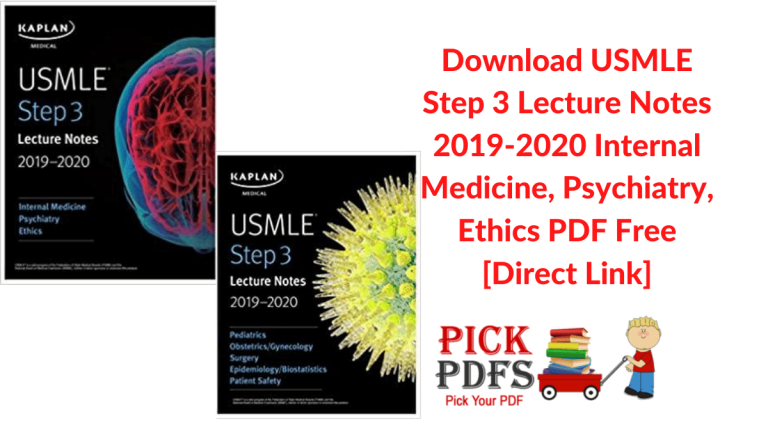 Download USMLE Step 3 Lecture Notes 2019-2020 Internal Medicine, Psychiatry, Ethics PDF – Kaplan Lecture Notes