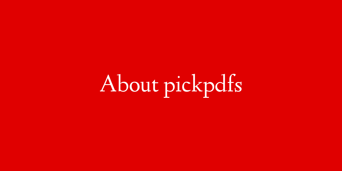 About pickpdfs